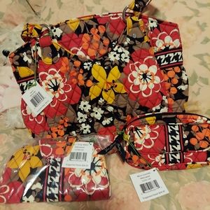 VERA BRADLEY GLENNA w/Wallet & Cosmetic